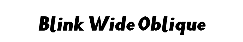 Blink Wide Oblique font preview