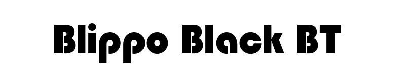 Blippo Black BT font preview