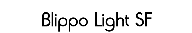 Blippo Light SF font preview