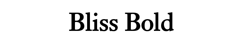 Bliss Bold font preview