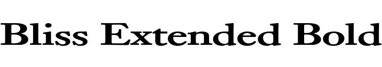 Bliss Extended Bold font preview