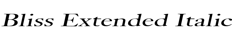 Bliss Extended Italic font preview