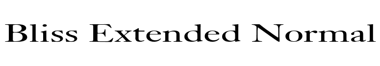 Bliss Extended Normal font preview
