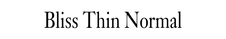 Bliss Thin Normal font preview