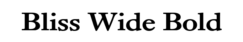 Bliss Wide Bold font preview