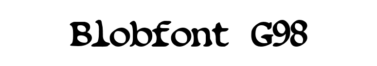 Blobfont G98 font preview