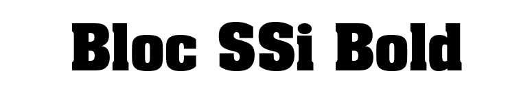 Bloc SSi Bold font preview