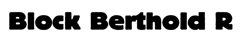 Block Berthold R font preview