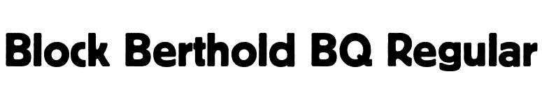Block Berthold BQ Regular font preview