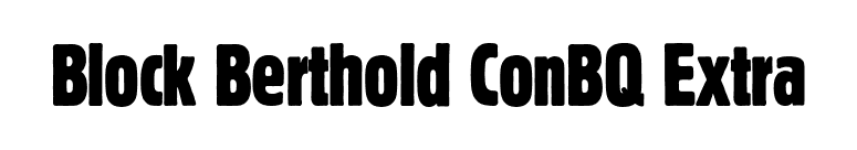 Block Berthold ConBQ Extra font preview