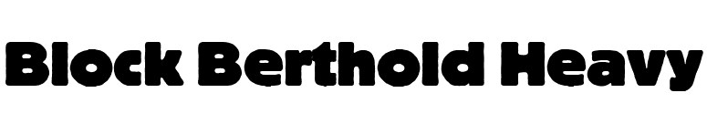 Block Berthold Heavy font preview