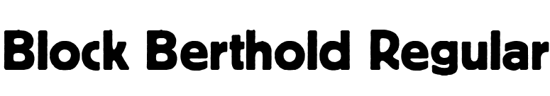 Block Berthold Regular font preview