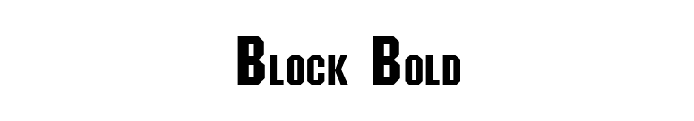 Block Bold font preview
