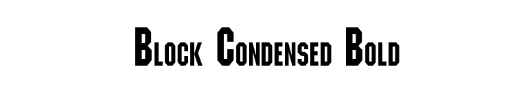Block Condensed Bold font preview