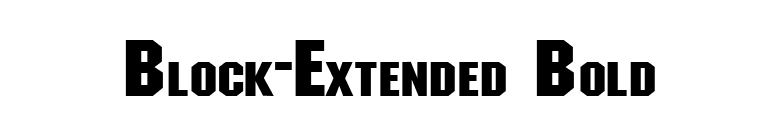 Block-Extended Bold font preview