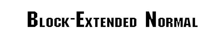Block-Extended Normal font preview