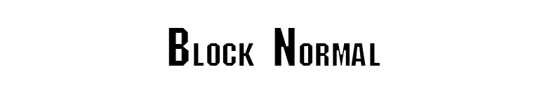 Block Normal font preview