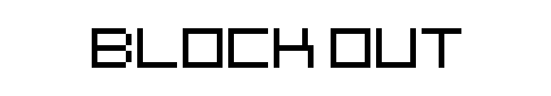 Block Out font preview