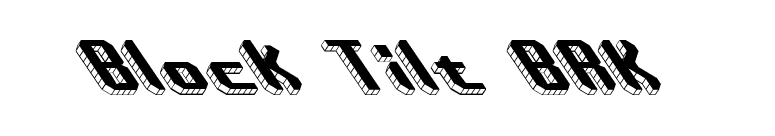 Block Tilt BRK font preview
