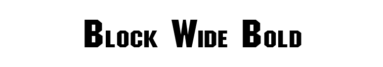 Block Wide Bold font preview
