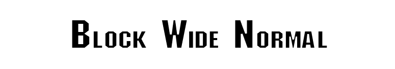 Block Wide Normal font preview