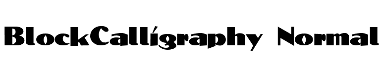 BlockCalligraphy Normal font preview