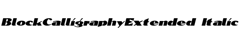 BlockCalligraphyExtended Italic font preview