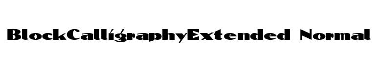 BlockCalligraphyExtended Normal font preview
