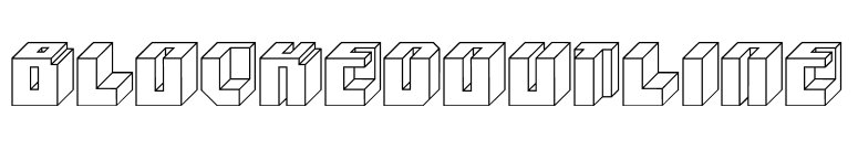 BlockedOutline font preview
