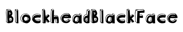 BlockheadBlackFace font preview