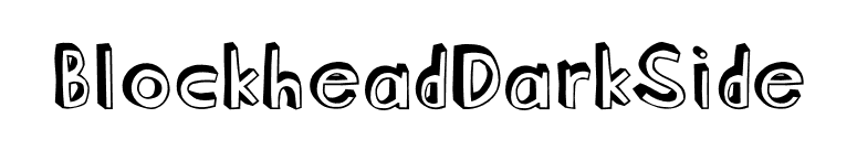 BlockheadDarkSide font preview