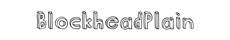 BlockheadPlain font preview