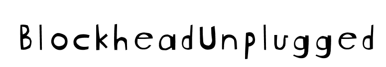 BlockheadUnplugged font preview