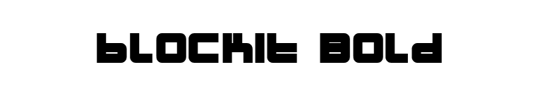 blockit Bold font preview