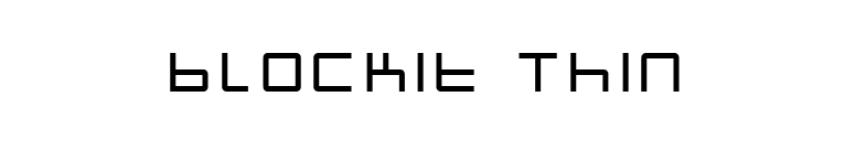 blockit Thin font preview