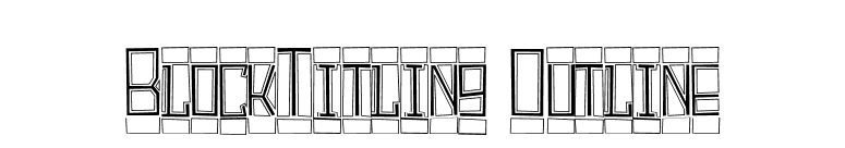 BlockTitling Outline font preview