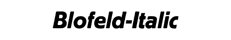 Blofeld-Italic font preview
