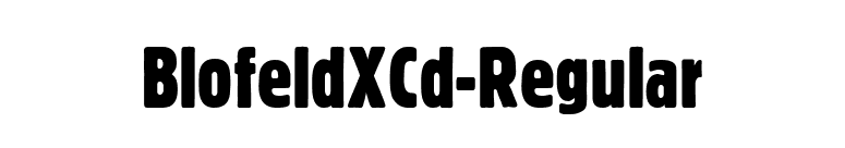 BlofeldXCd-Regular font preview