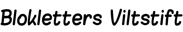 Blokletters Viltstift font preview