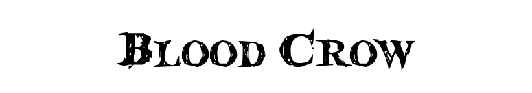 Blood Crow font preview