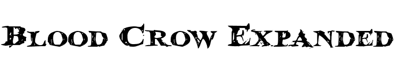Blood Crow Expanded font preview