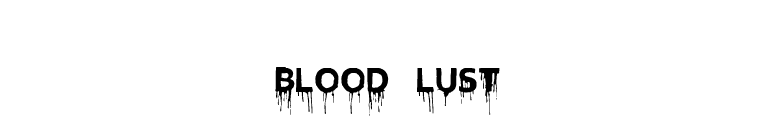 Blood Lust font preview