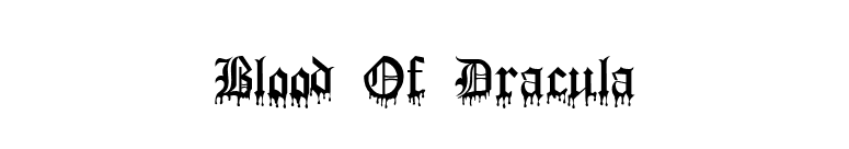 Blood Of Dracula font preview