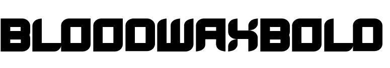 BloodWaxBold font preview