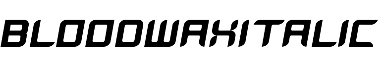 BloodWaxItalic font preview