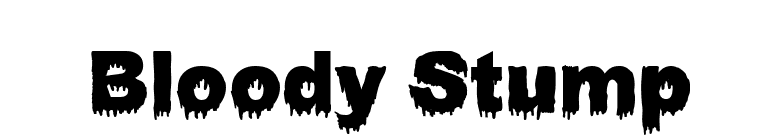 Bloody Stump font preview