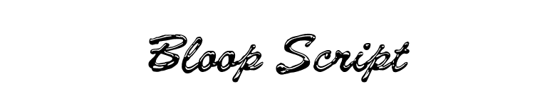 Bloop Script font preview