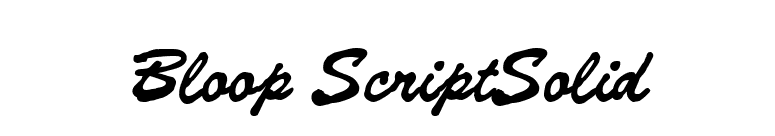 Bloop ScriptSolid font preview
