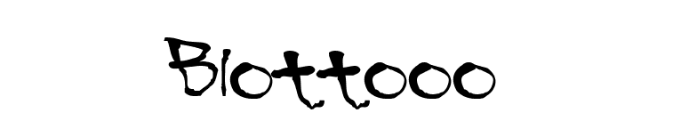 Blottooo font preview