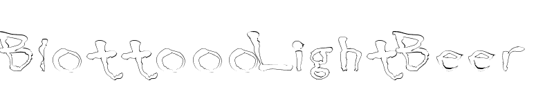 BlottoooLightBeer font preview